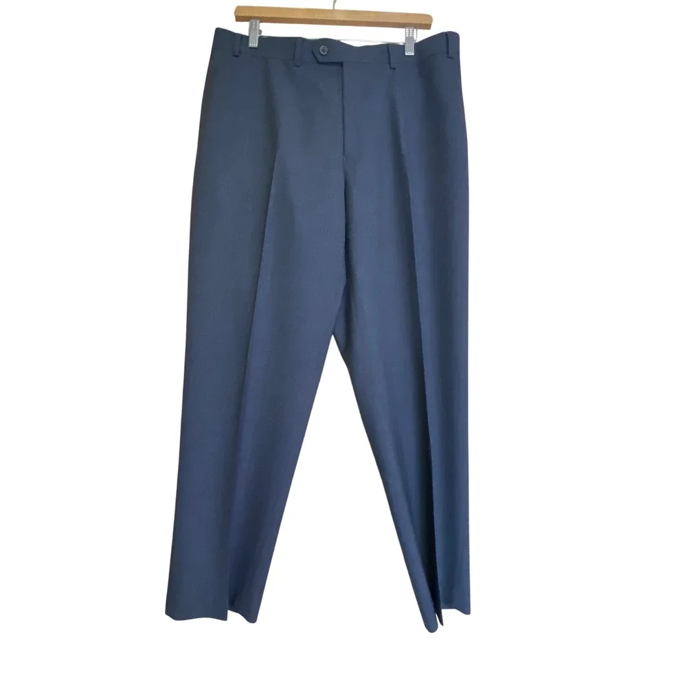 Lauren Ralph Lauren Mens 36W 30L Dress Pants Charcoal Gray 100% Wool-Lightweight